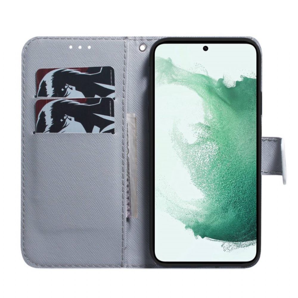 Leren Hoesje voor Samsung Galaxy M33 5G Uil Schilderij