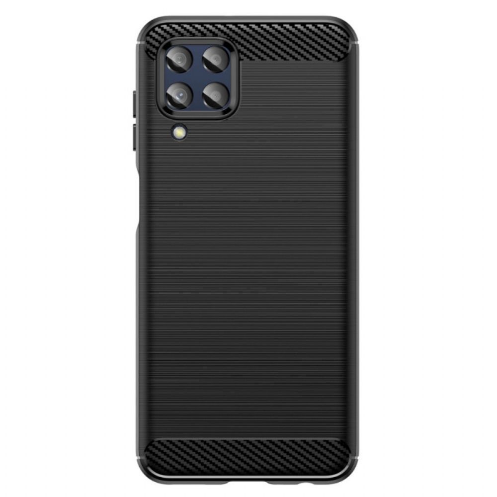 Telefoonhoesje voor Samsung Galaxy M33 5G Geborstelde Koolstofvezel