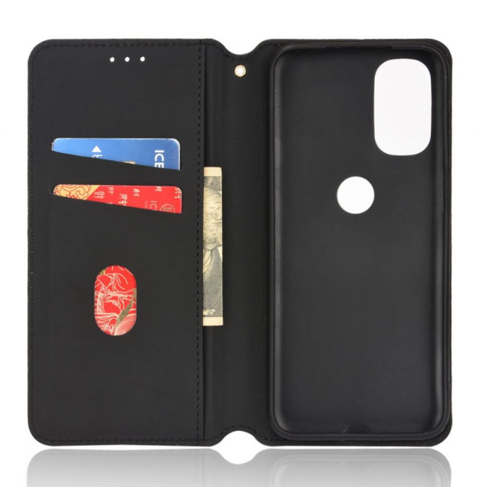 Bescherming Hoesje voor Moto G31 / Moto G41 Folio-hoesje Diamant Leder Effect