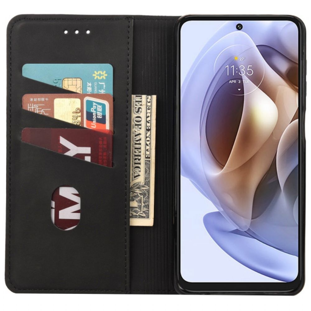 Bescherming Hoesje voor Moto G31 / Moto G41 Folio-hoesje Tweekleurig Zakelijk Leereffect