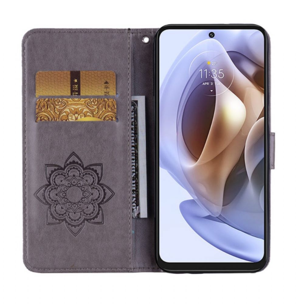 Flip Case voor Moto G31 / Moto G41 Uil Mandala