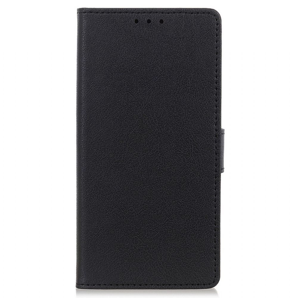 Folio-hoesje voor Moto G31 / Moto G41 Eenvoudig Leereffect