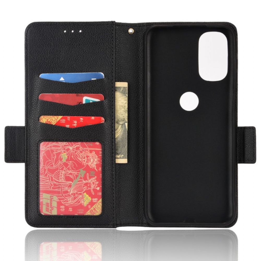 Folio-hoesje voor Moto G31 / Moto G41 Flip Case Litchi Met Dubbele Klep Nieuwe Kleuren