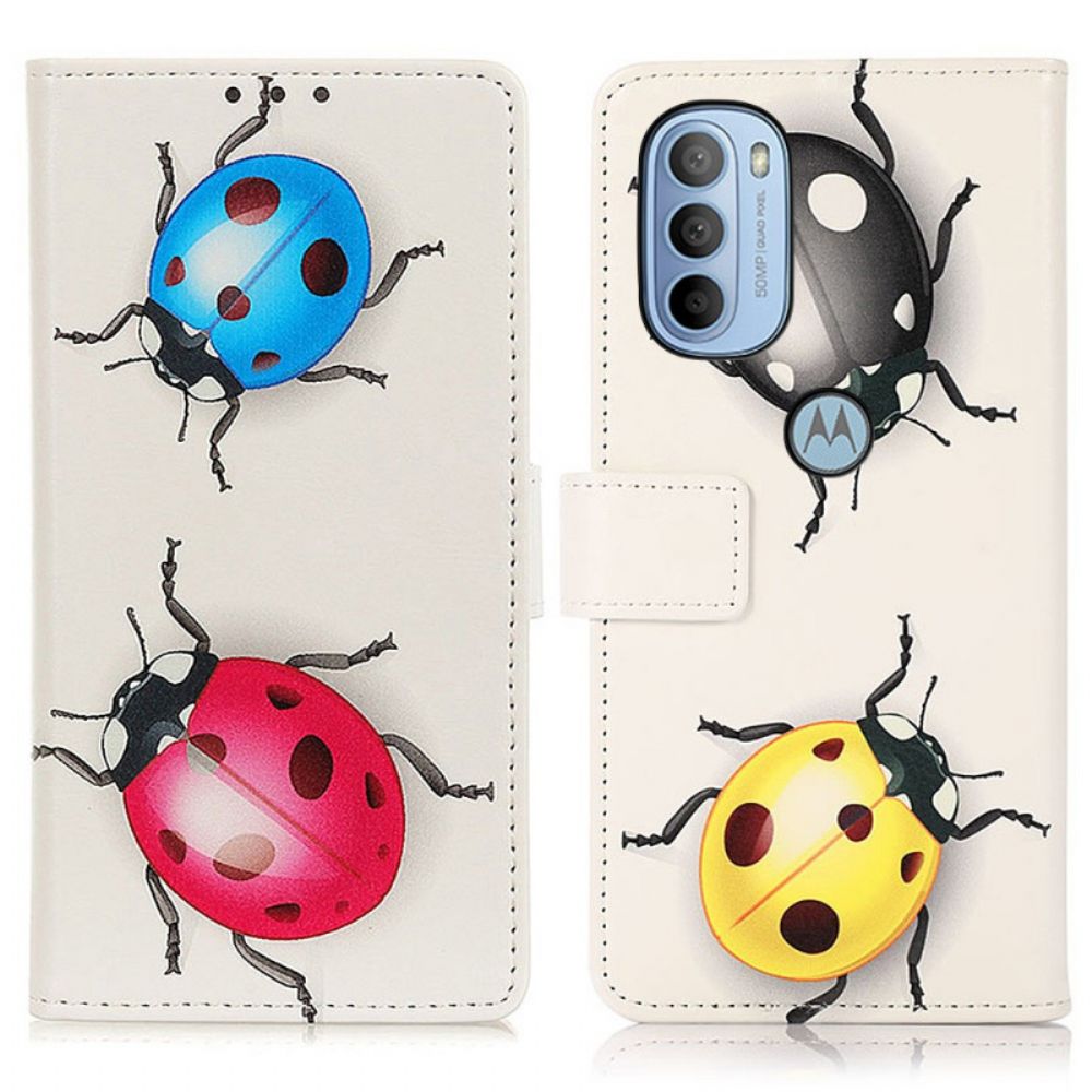 Folio-hoesje voor Moto G31 / Moto G41 Lieveheersbeestjes