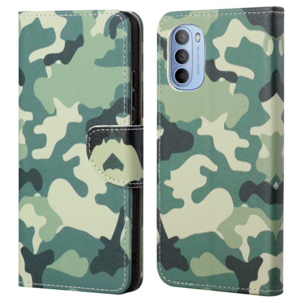 Folio-hoesje voor Moto G31 / Moto G41 Militaire Camouflage