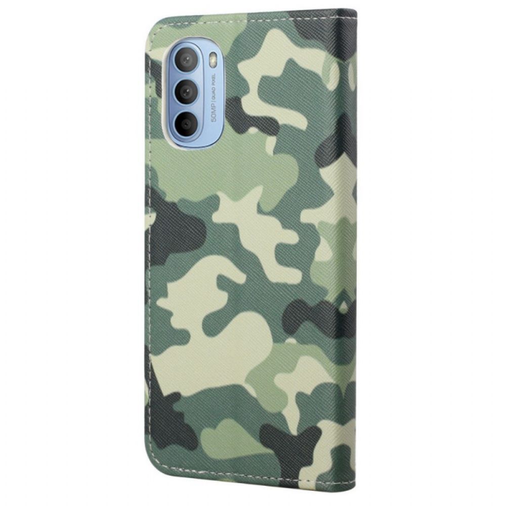 Folio-hoesje voor Moto G31 / Moto G41 Militaire Camouflage