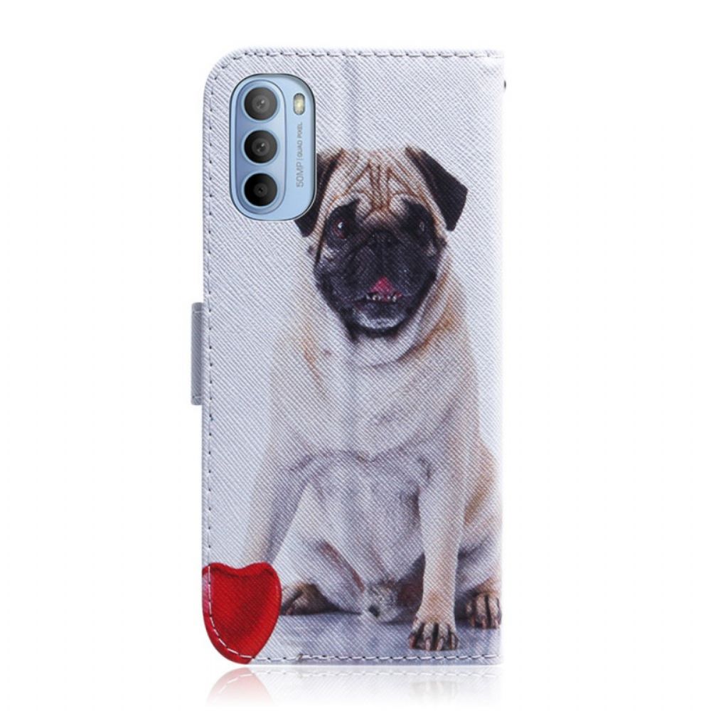 Folio-hoesje voor Moto G31 / Moto G41 Mopshond