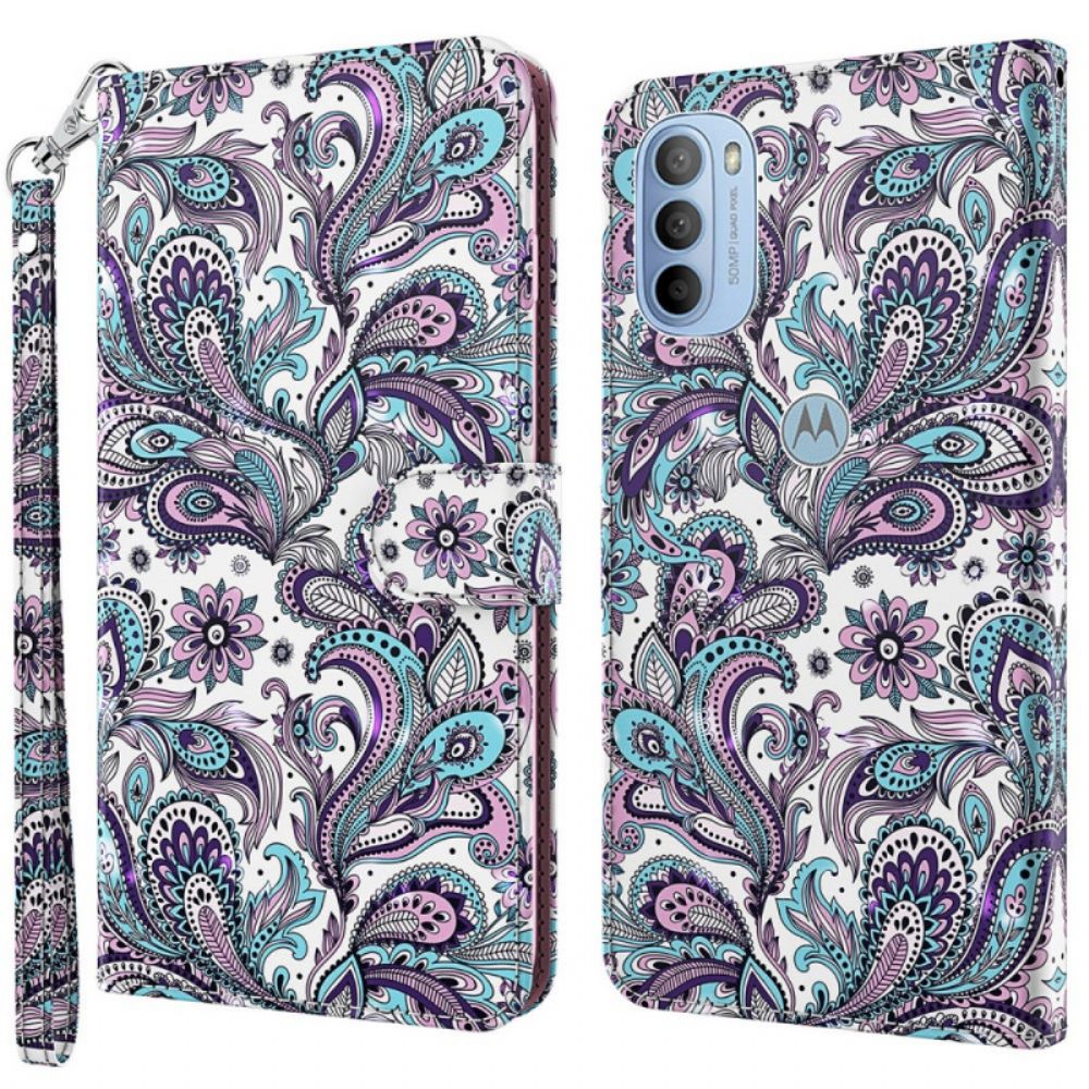 Folio-hoesje voor Moto G31 / Moto G41 Paisley-patroon