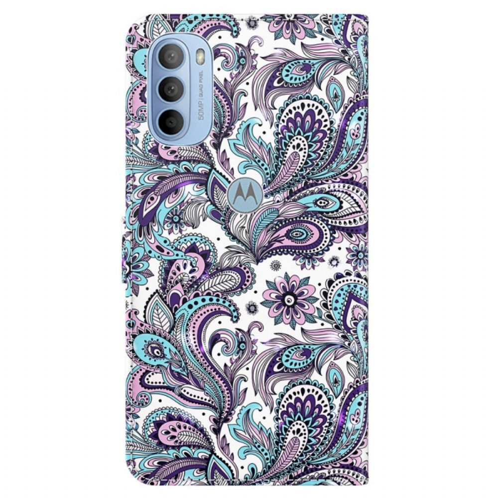 Folio-hoesje voor Moto G31 / Moto G41 Paisley-patroon