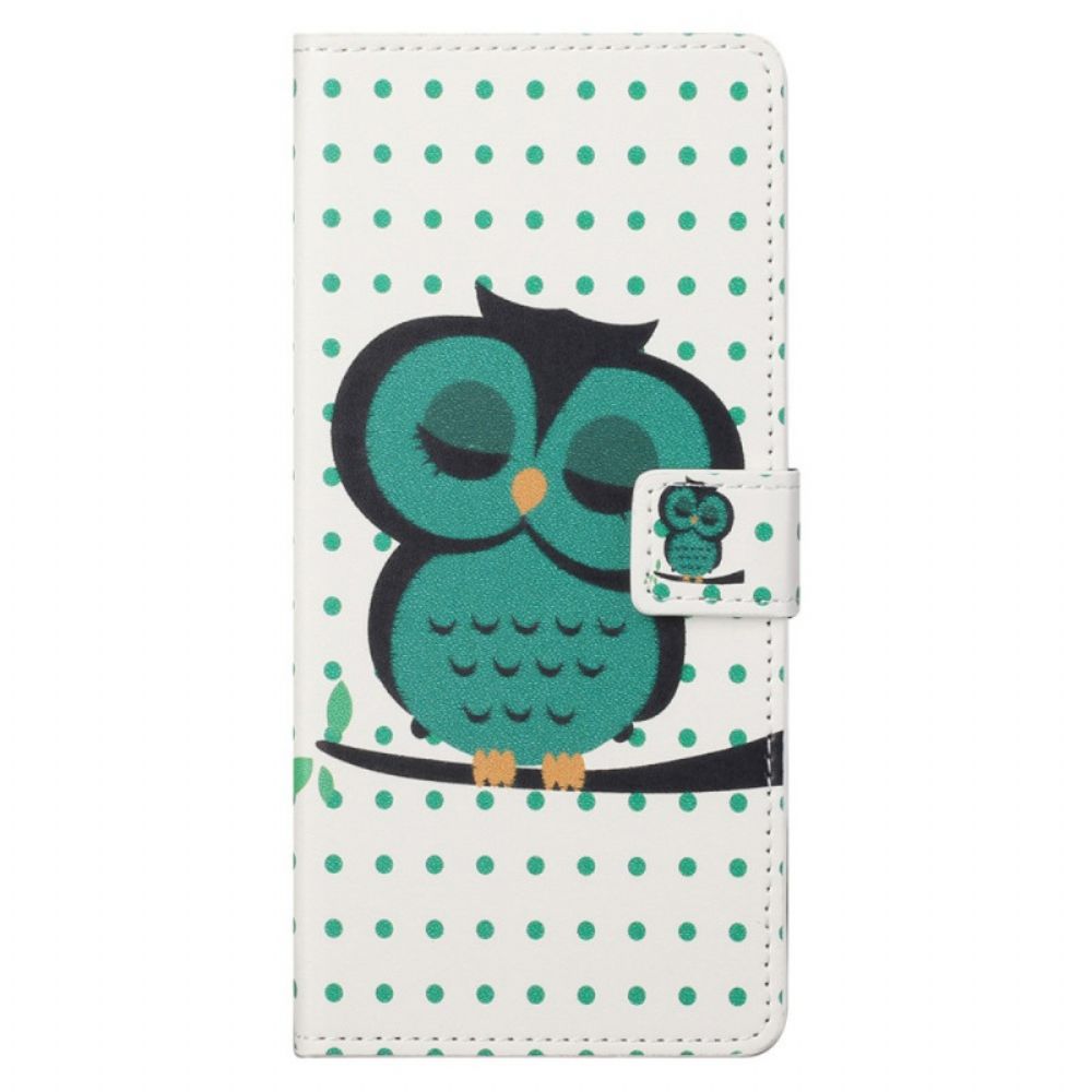 Folio-hoesje voor Moto G31 / Moto G41 Slapende Uil