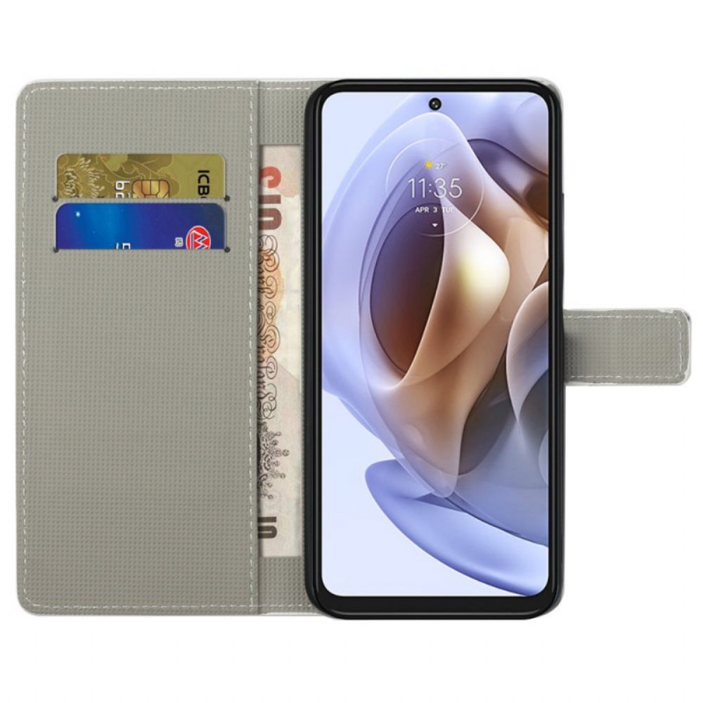 Folio-hoesje voor Moto G31 / Moto G41 Slapende Uil