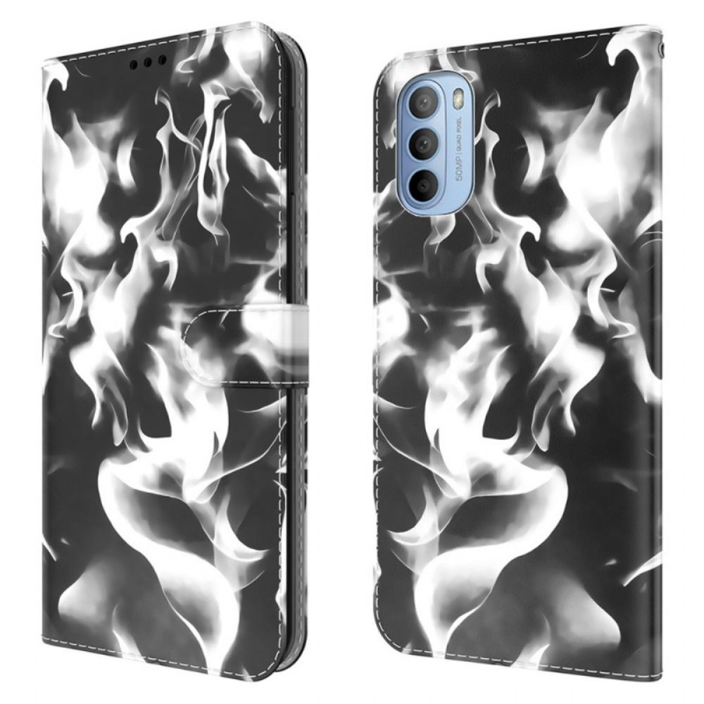 Leren Hoesje voor Moto G31 / Moto G41 Abstract Patroon