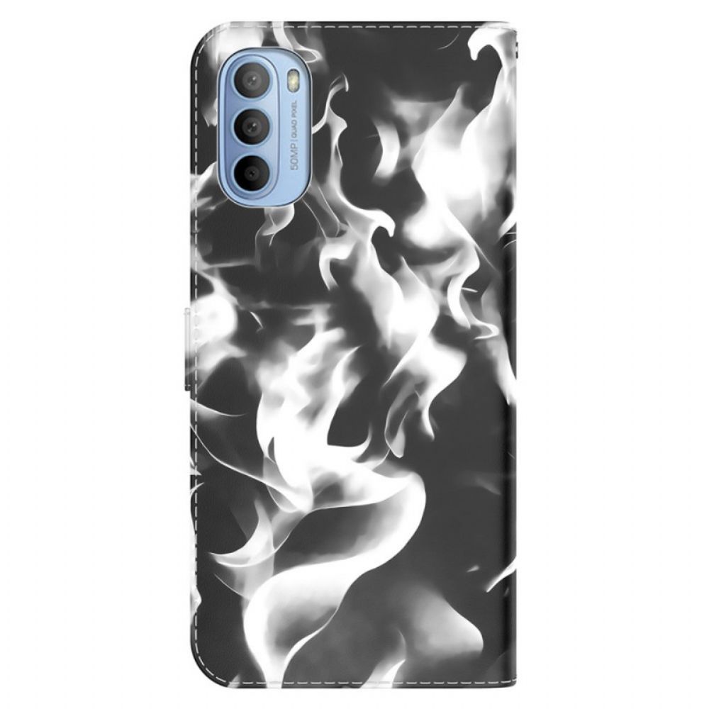 Leren Hoesje voor Moto G31 / Moto G41 Abstract Patroon