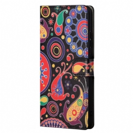 Leren Hoesje voor Moto G31 / Moto G41 Galaxy Tekeningen