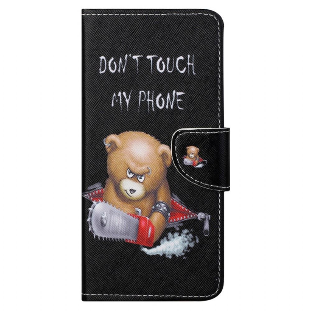 Leren Hoesje voor Moto G31 / Moto G41 Gevaarlijke Beer