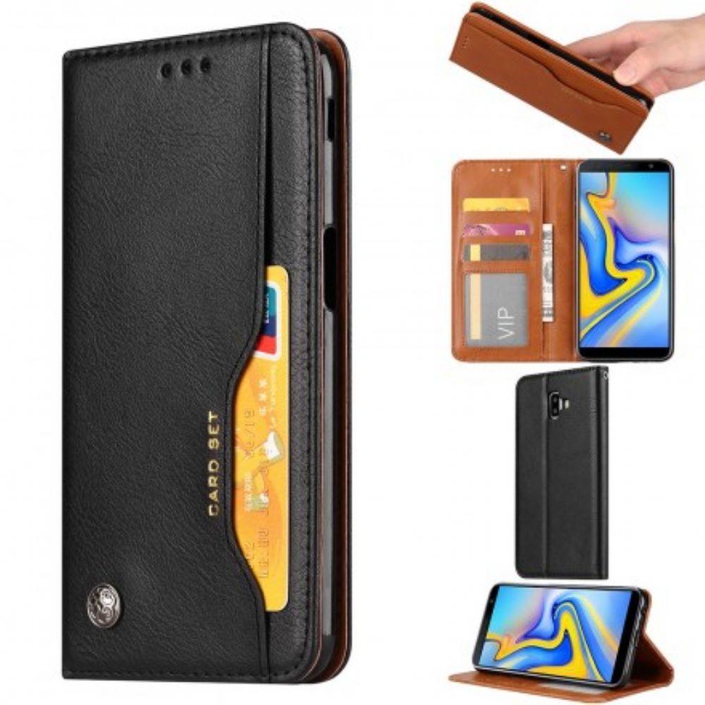 Bescherming Hoesje voor Samsung Galaxy J6 Plus Folio-hoesje Kunstleer Kaarthouder