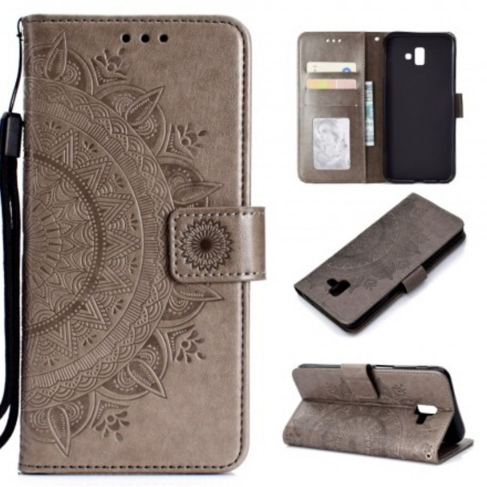 Flip Case voor Samsung Galaxy J6 Plus Zon Mandala