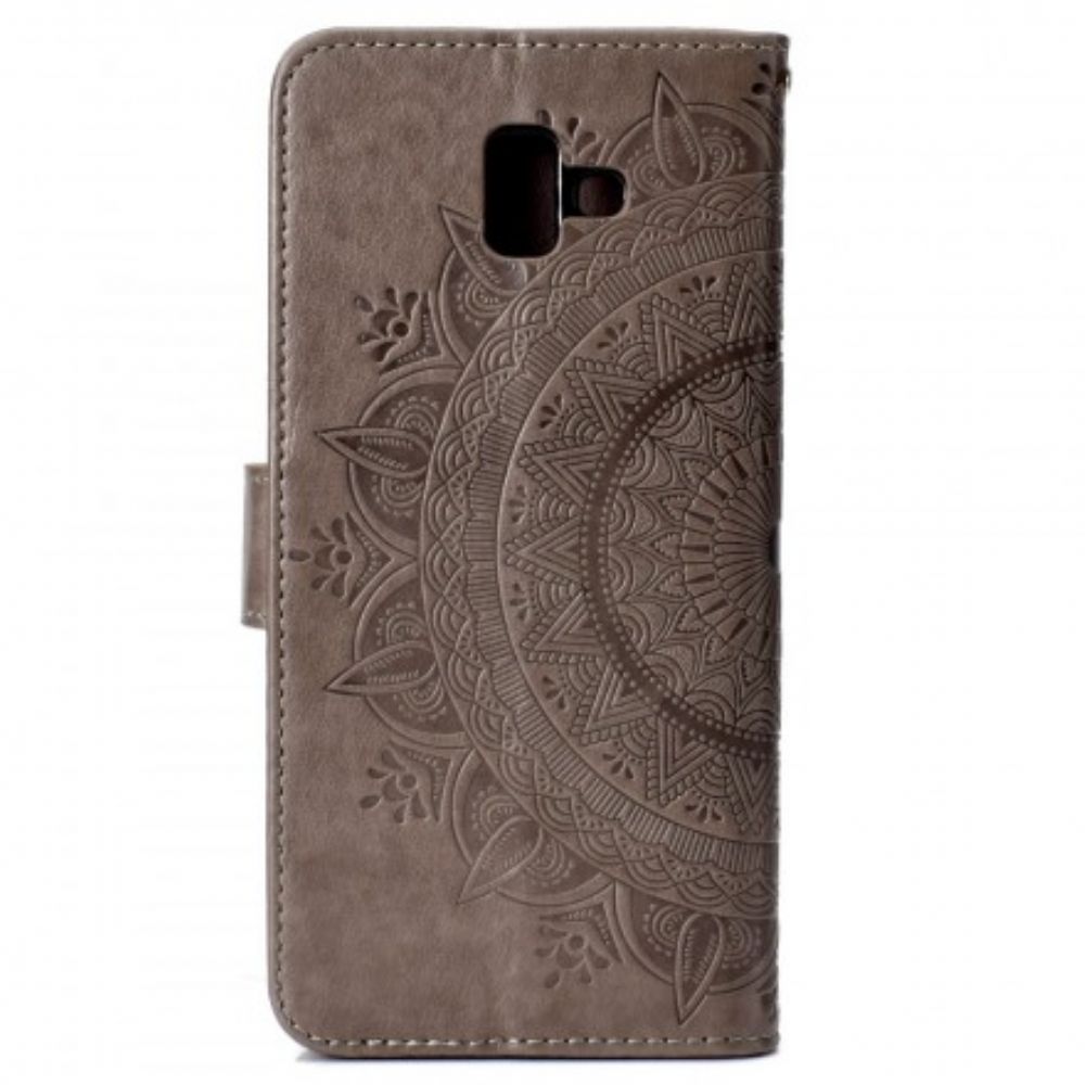 Flip Case voor Samsung Galaxy J6 Plus Zon Mandala