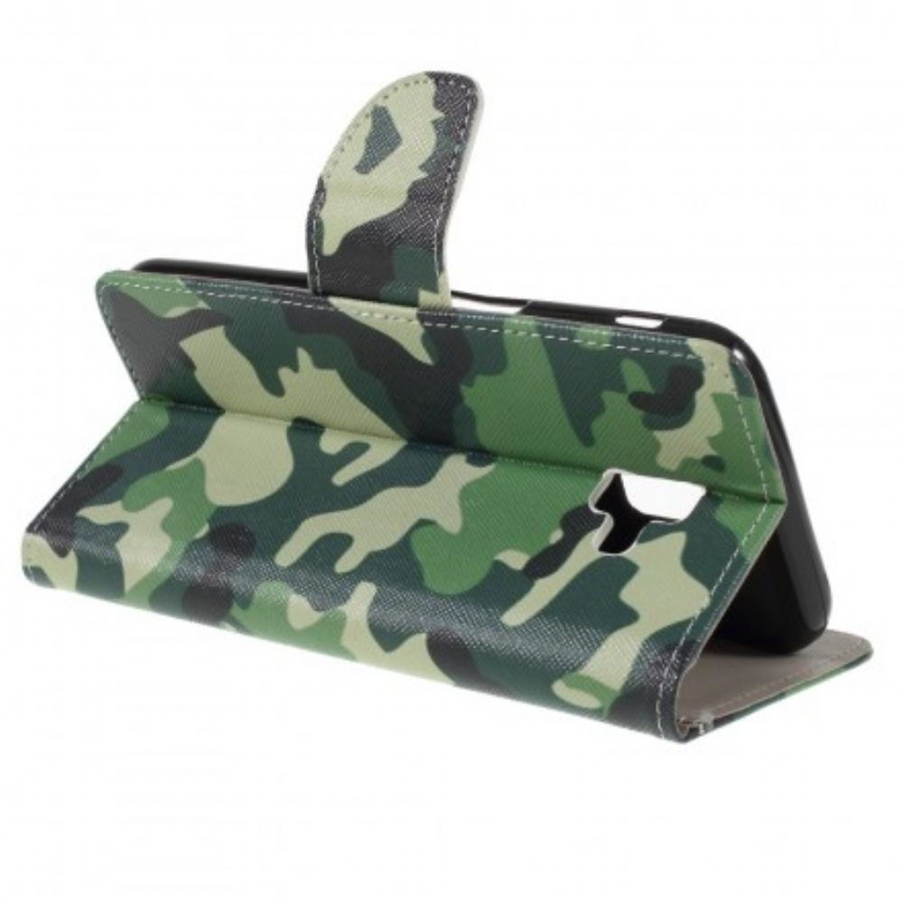 Folio-hoesje voor Samsung Galaxy J6 Plus Militaire Camouflage