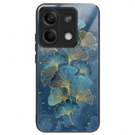 Case Hoesje Xiaomi Redmi Note 13 5g Telefoonhoesje Ginkgobladeren Van Gehard Glas