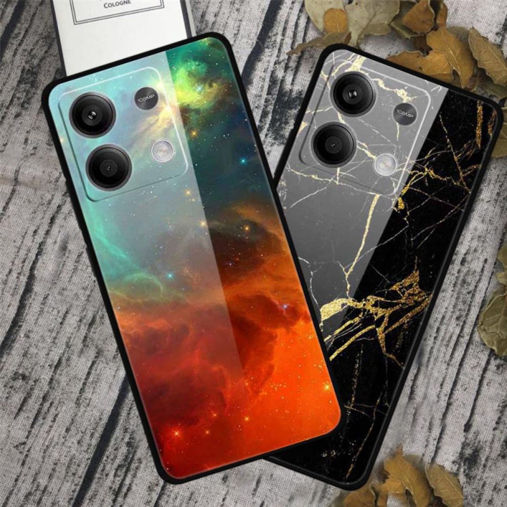 Case Hoesje Xiaomi Redmi Note 13 5g Telefoonhoesje Kleurrijk Nebula Gehard Glas