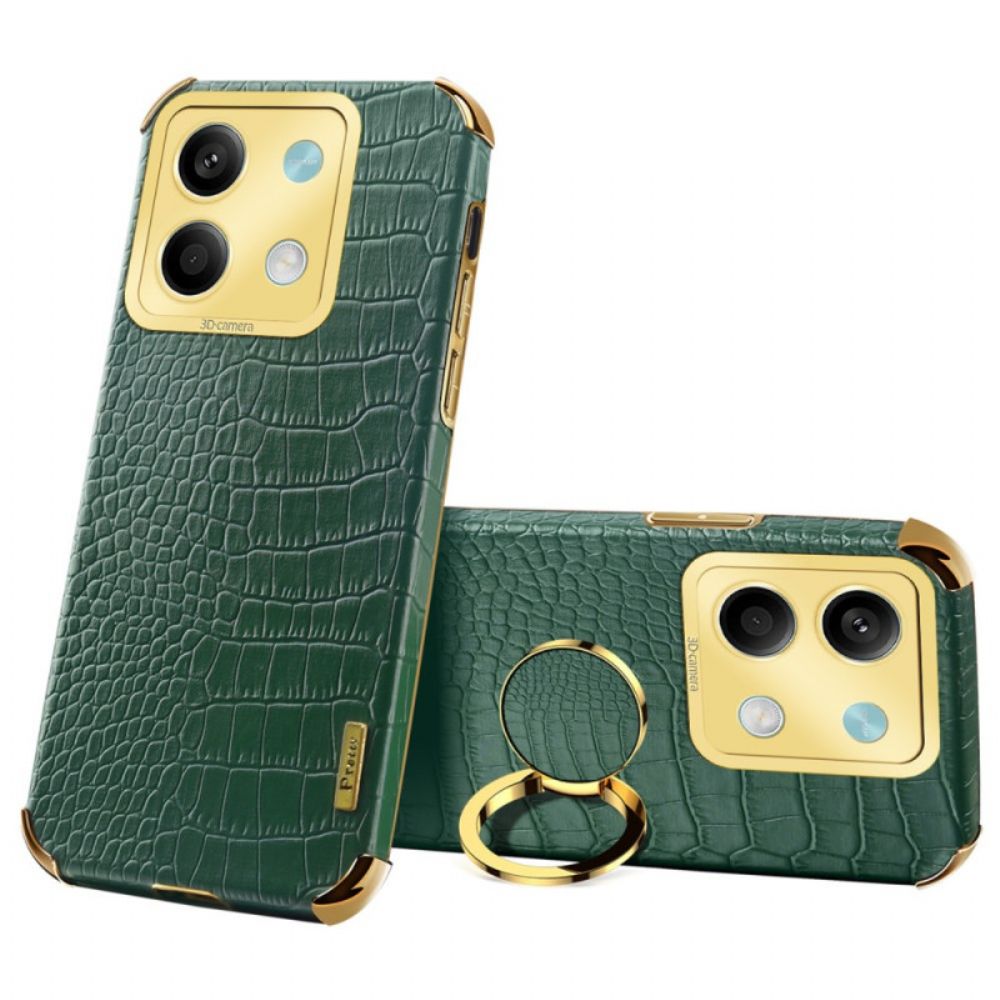 Case Hoesje Xiaomi Redmi Note 13 5g Telefoonhoesje Krokodilstijl Met Steunring