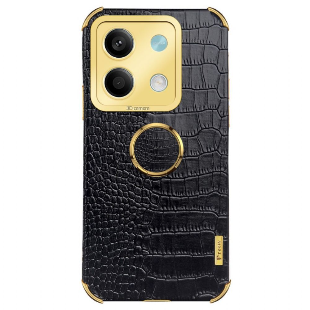 Case Hoesje Xiaomi Redmi Note 13 5g Telefoonhoesje Krokodilstijl Met Steunring