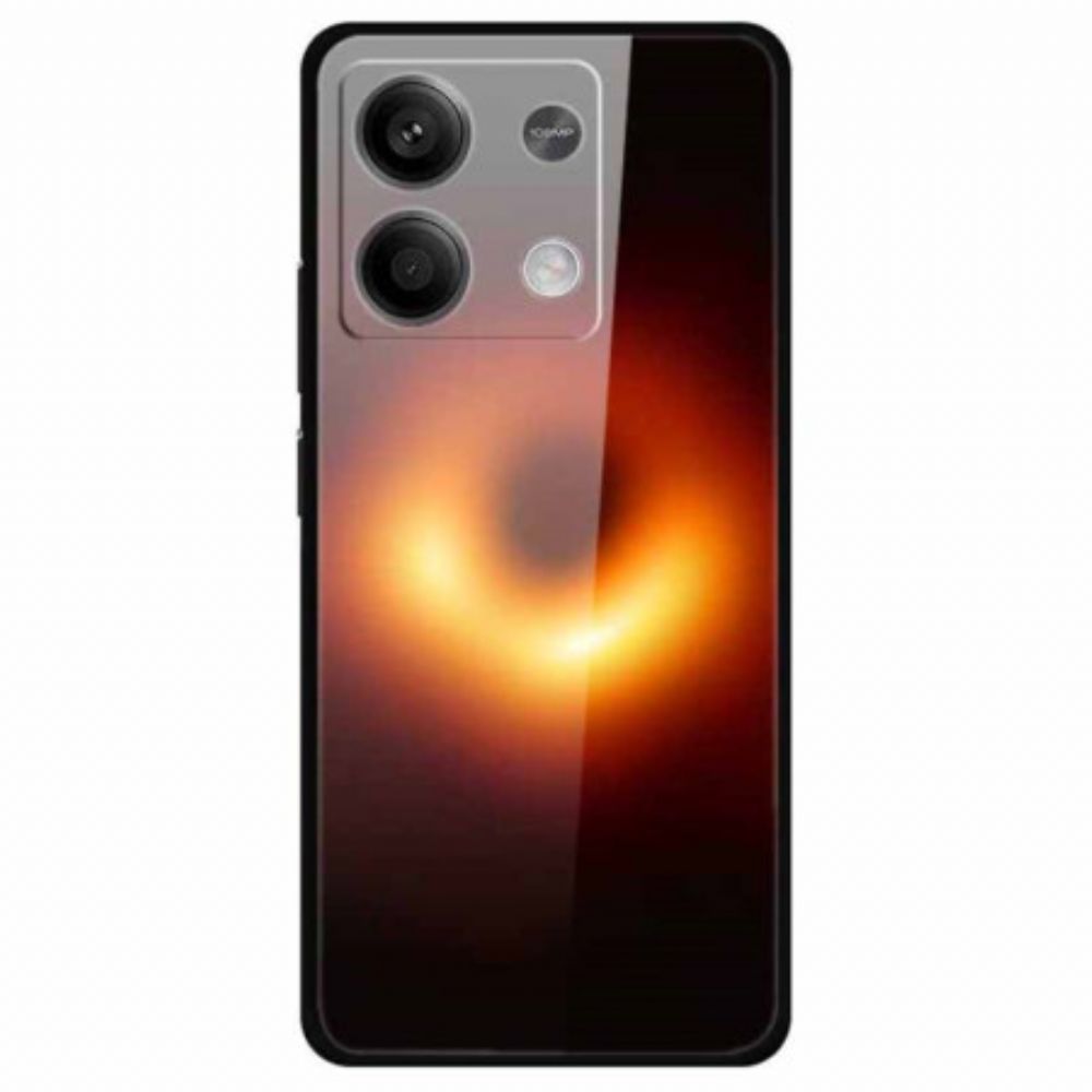 Cover Hoesje Xiaomi Redmi Note 13 5g Telefoonhoesje Zwart Gat Gehard Glas