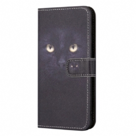 Flip Case Leren Xiaomi Redmi Note 13 5g Kattenogen Met Bandjes