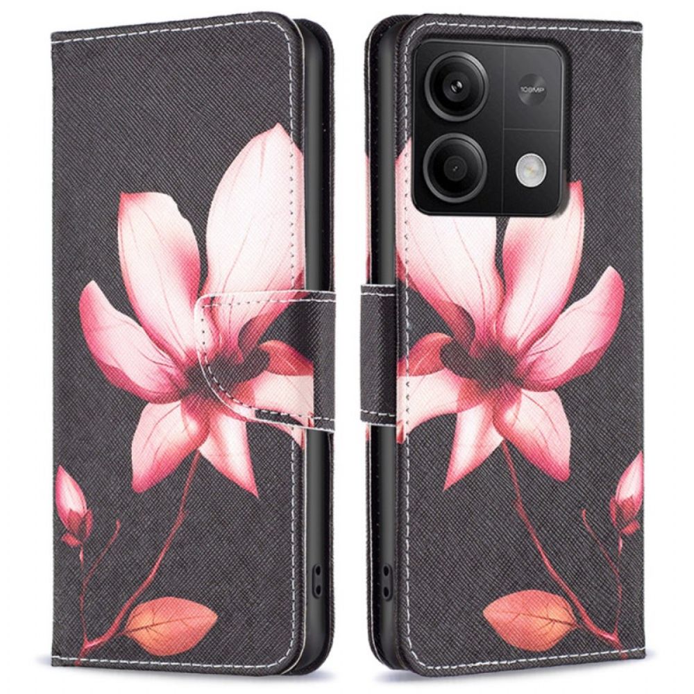 Flip Case Leren Xiaomi Redmi Note 13 5g Lotus