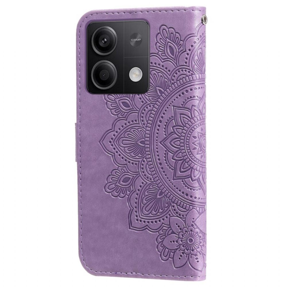 Folio-hoesje Xiaomi Redmi Note 13 5g Bloemenprint Met Riempje