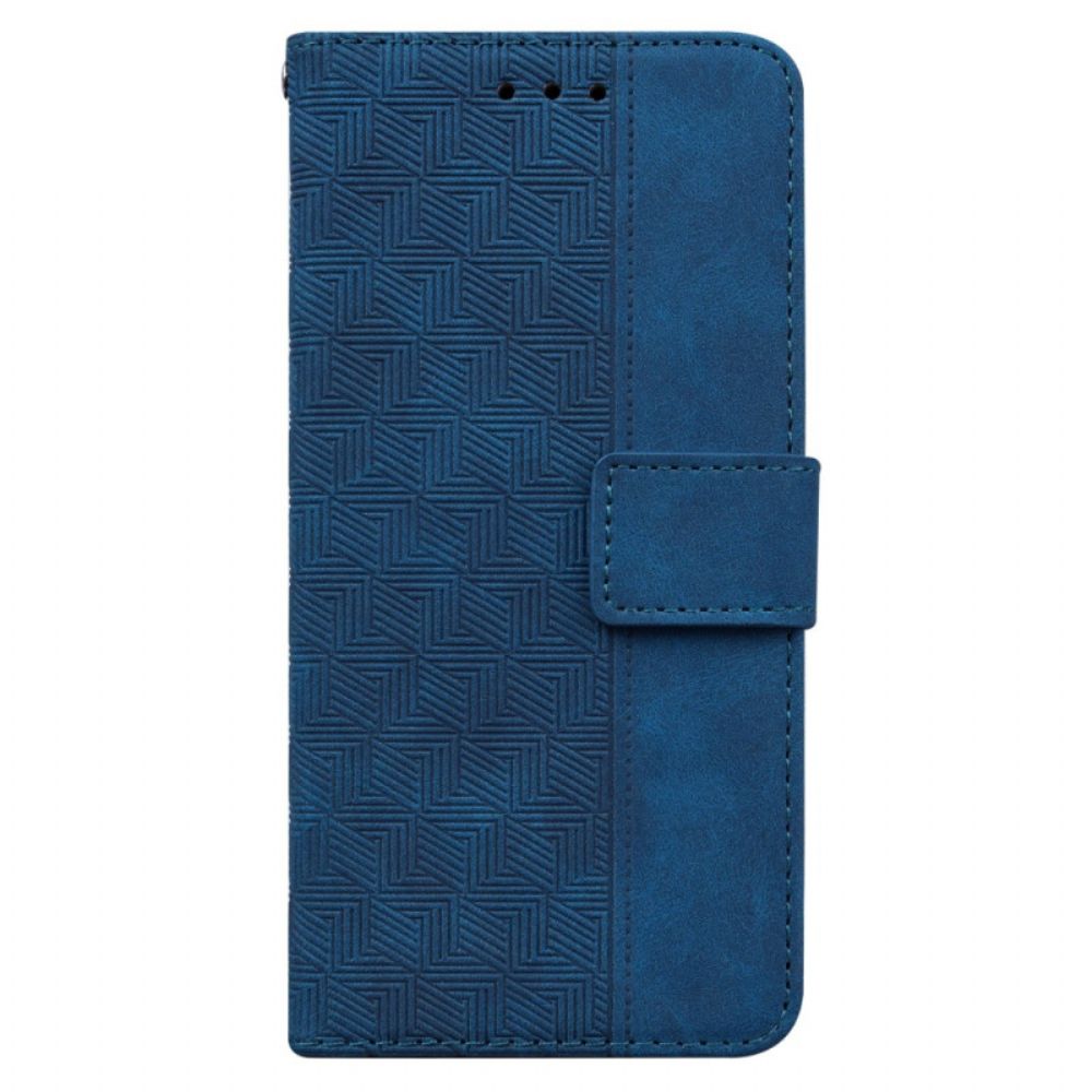 Folio-hoesje Xiaomi Redmi Note 13 5g Geweven Patroon Met Bandjes