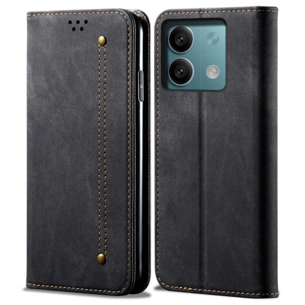 Folio-hoesje Xiaomi Redmi Note 13 5g Jeansstof Bescherming Hoesje