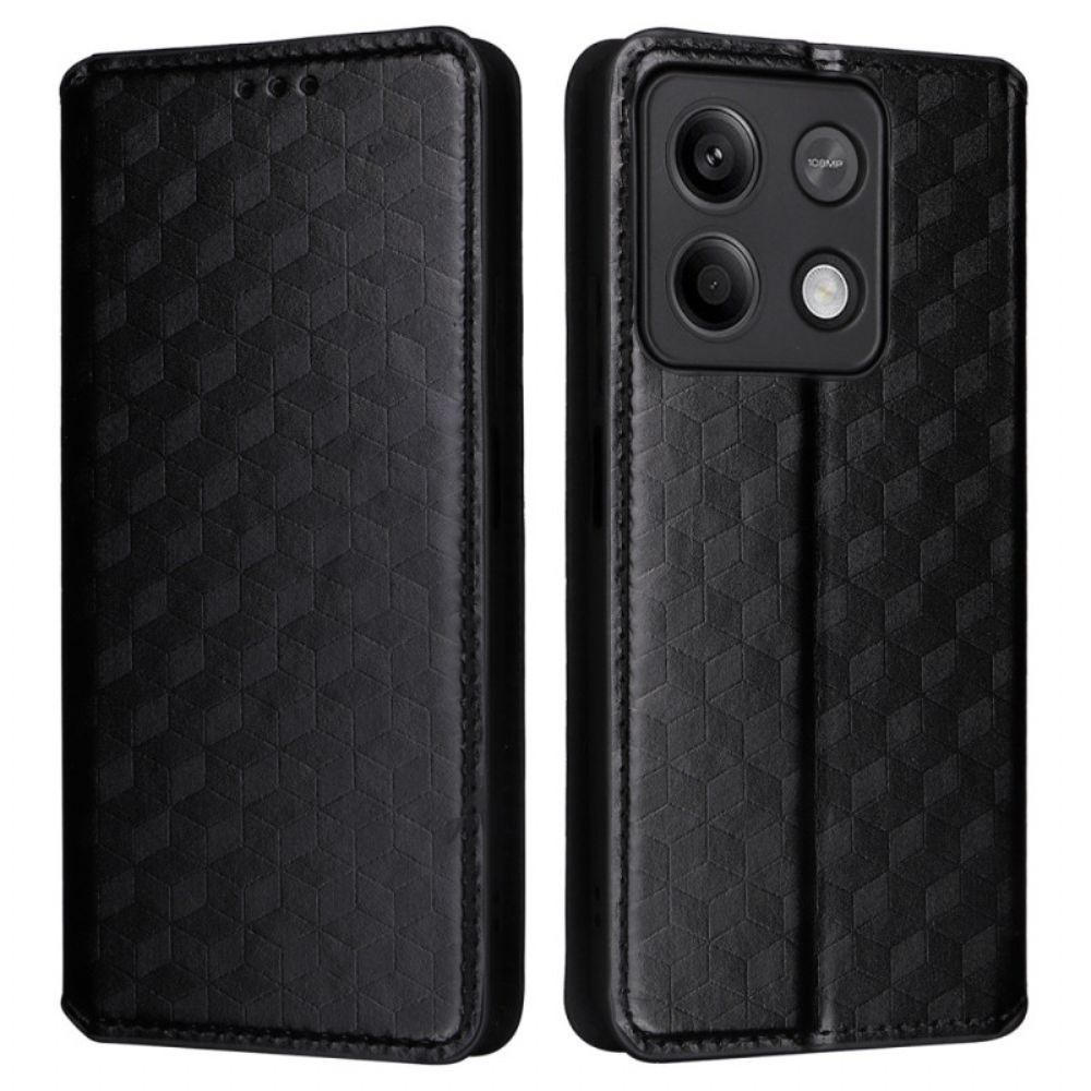 Folio-hoesje Xiaomi Redmi Note 13 5g Telefoonhoesje 3d-kubussen