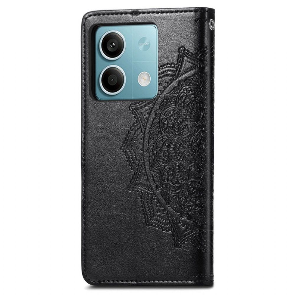 Folio-hoesje Xiaomi Redmi Note 13 5g Telefoonhoesje Barok Mandala Met Riempje