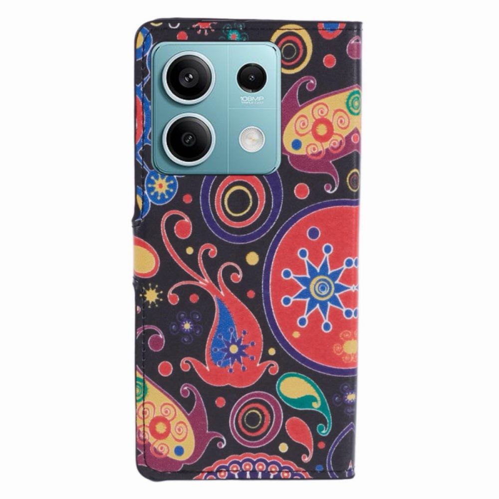 Folio-hoesje Xiaomi Redmi Note 13 5g Telefoonhoesje Galaxy-patroon