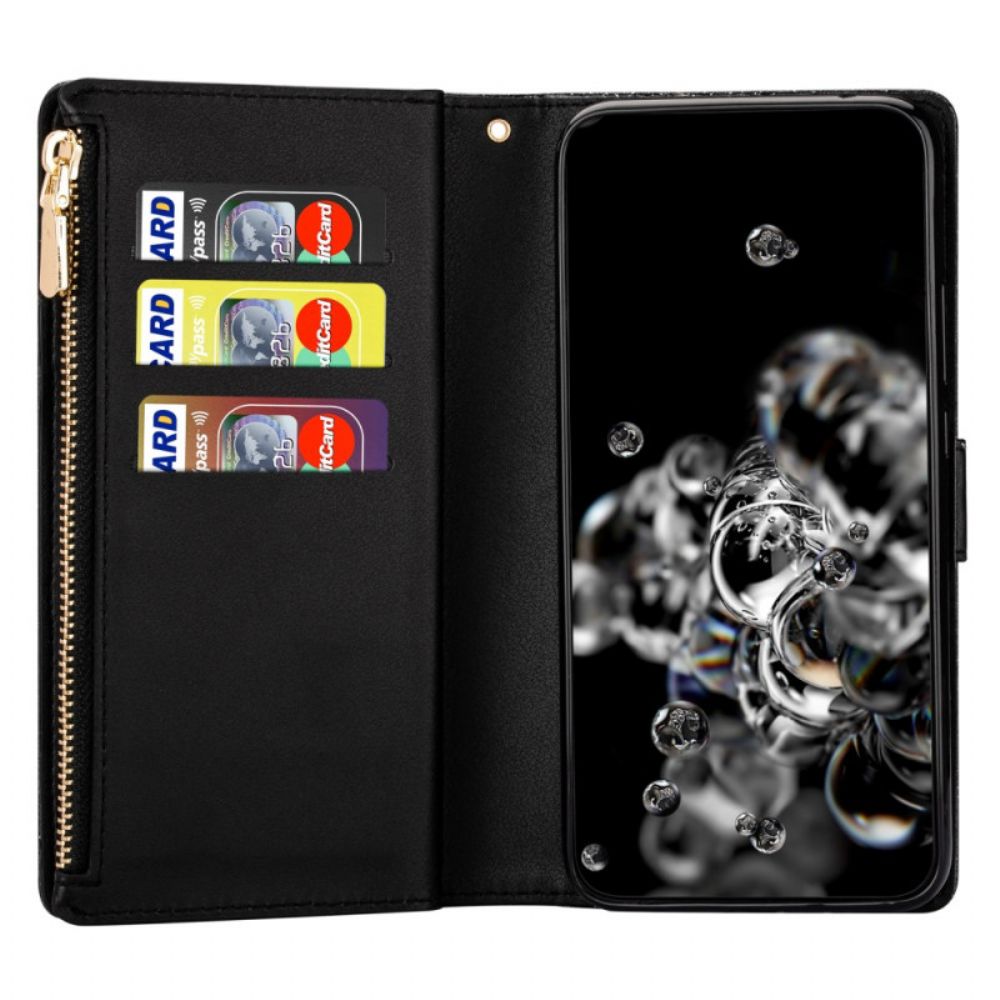 Folio-hoesje Xiaomi Redmi Note 13 5g Telefoonhoesje Portemonnee Met Glitterrits