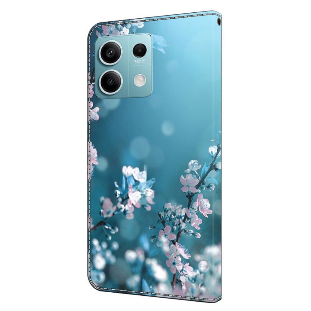 Folio-hoesje Xiaomi Redmi Note 13 5g Telefoonhoesje Pruimenbloesems