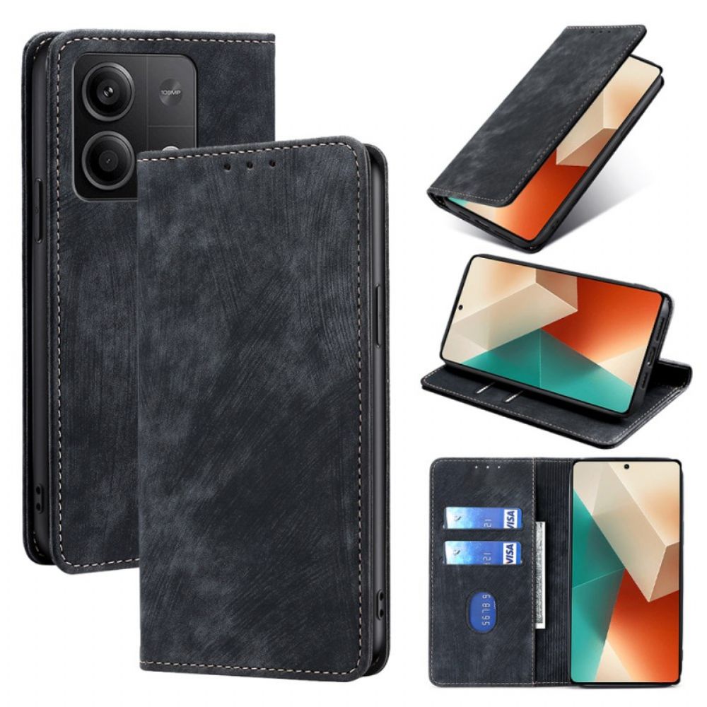 Folio-hoesje Xiaomi Redmi Note 13 5g Telefoonhoesje Suède-effect Met Rfid-blokkering