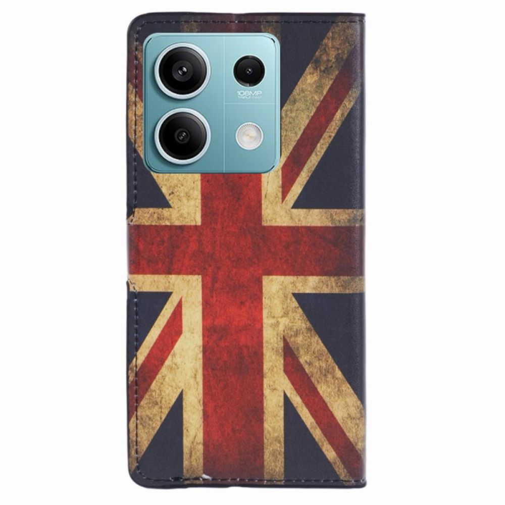 Folio-hoesje Xiaomi Redmi Note 13 5g Vintage Engelse Vlag