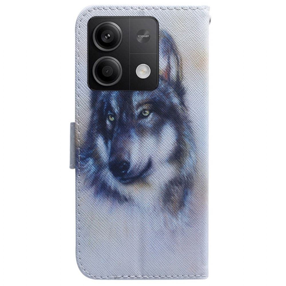 Folio-hoesje Xiaomi Redmi Note 13 5g Waterverfwolf