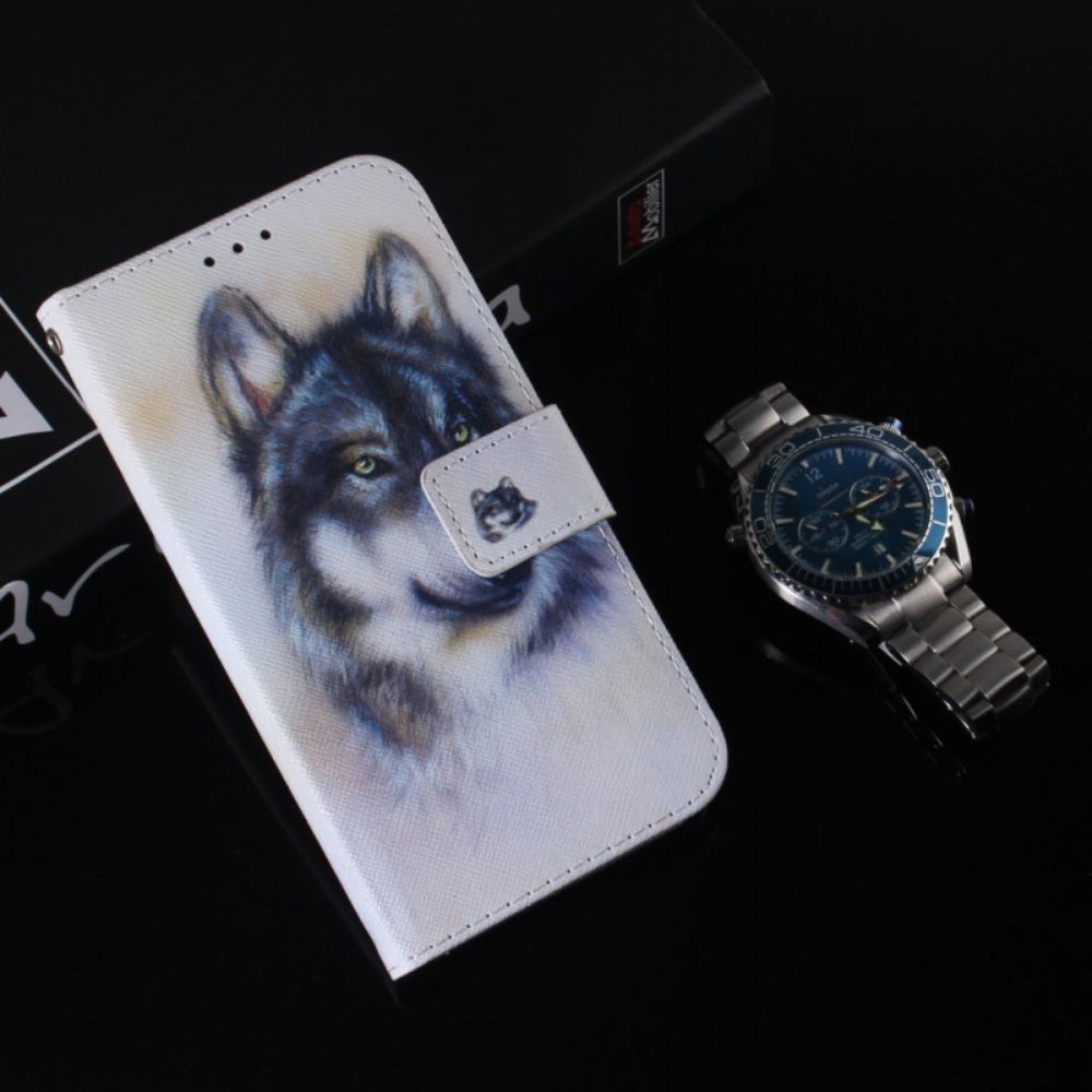 Folio-hoesje Xiaomi Redmi Note 13 5g Waterverfwolf