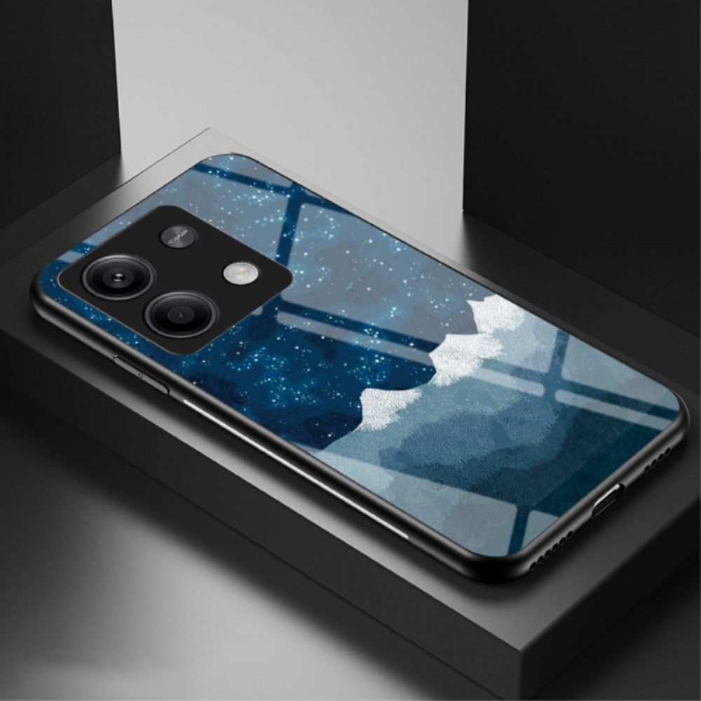 Hoesje Voor Xiaomi Redmi Note 13 5g Gehard Glas Verspreide Sterren