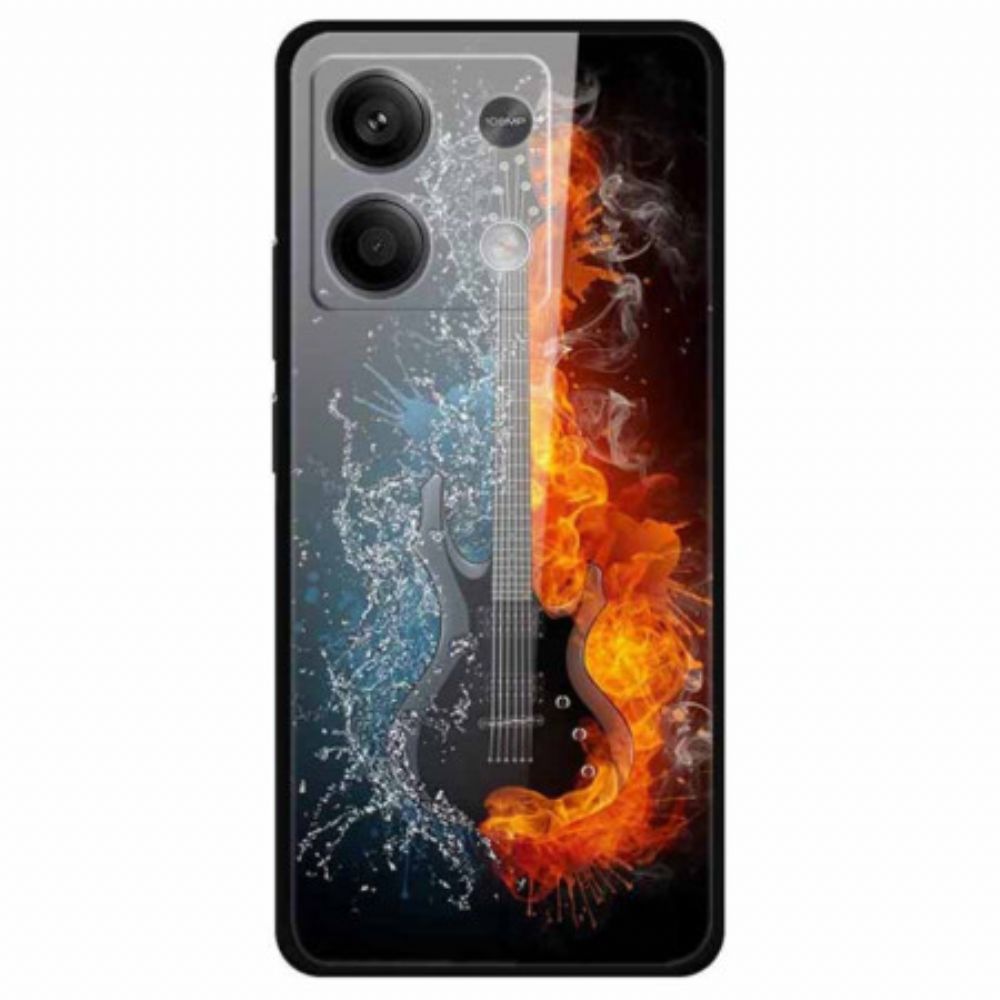 Hoesje Voor Xiaomi Redmi Note 13 5g Gitaar Van Gehard Glas Van Ijs En Vuur