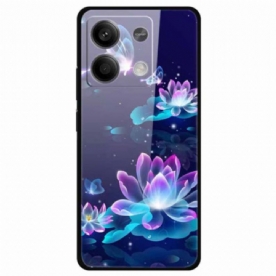 Hoesje Voor Xiaomi Redmi Note 13 5g Lichtgevend Lotusgehard Glas