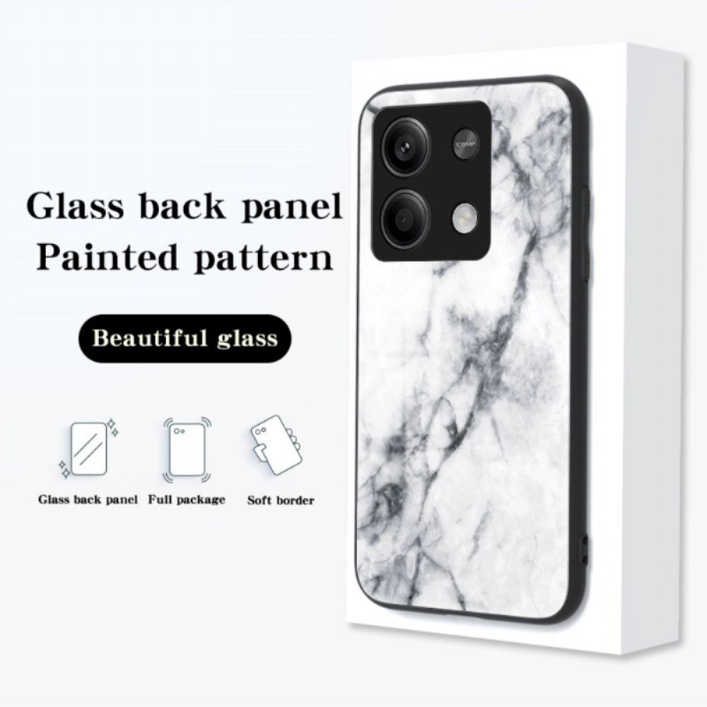 Hoesje Voor Xiaomi Redmi Note 13 5g Marmer Gehard Glas