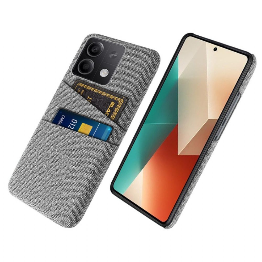 Hoesje Xiaomi Redmi Note 13 5g Dubbele Kaarthouder Van Stof