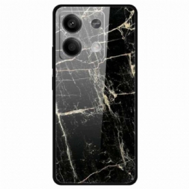 Hoesje Xiaomi Redmi Note 13 5g Gehard Glas Met Platinazwart Patroon Bescherming Hoesje