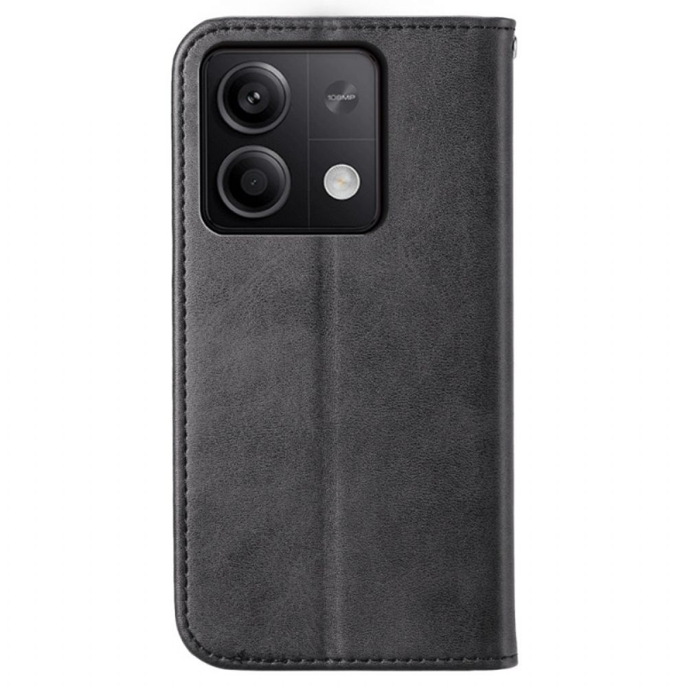 Leren Hoesje Voor Xiaomi Redmi Note 13 5g Diamantontwerp Met Bandjes