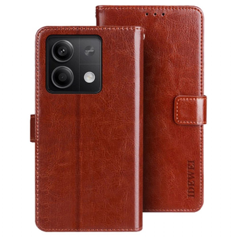 Leren Hoesje Voor Xiaomi Redmi Note 13 5g Ledereffect Idewei